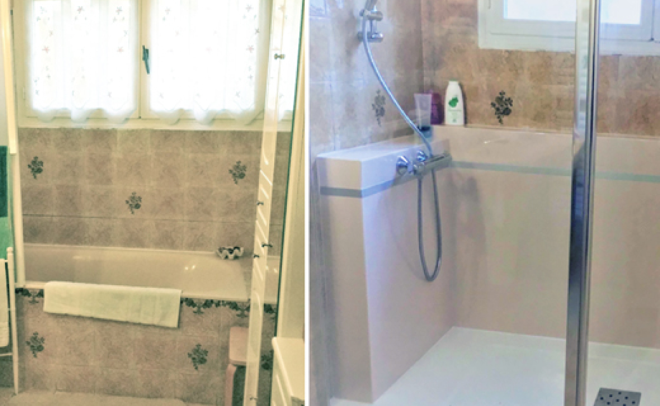 Adaptation de salles de bains à l’attention des personnes en perte de mobilité.