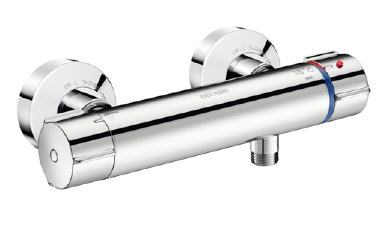 Ce mitigeur de douche thermostatique est dépourvu de clapet antiretour sur les arrivées pour limiter la prolifération bactérienne.