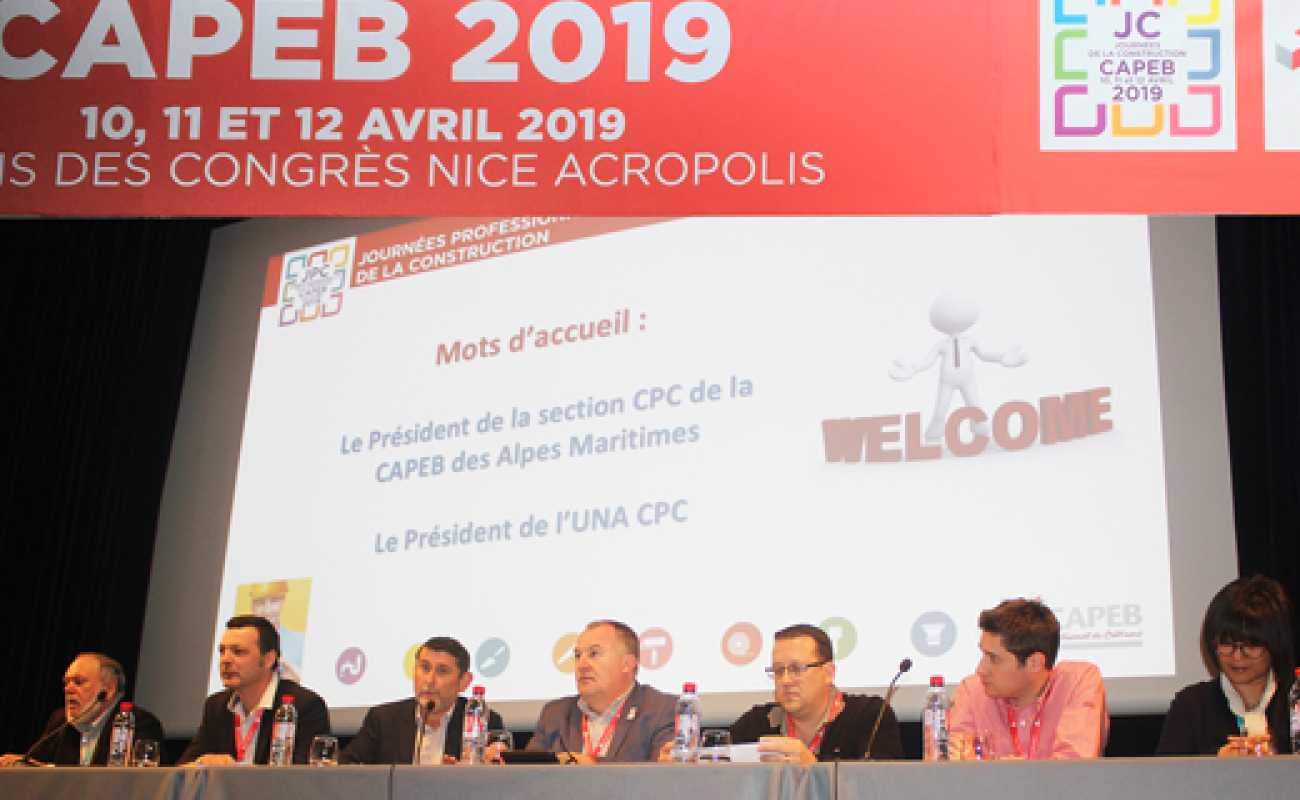 Rendez-vous annuel des délégués départementaux des sections professionnelles de la Capeb, les Journées professionnelles de la Construction se sont tenues les 11 et 12 avril à Nice.