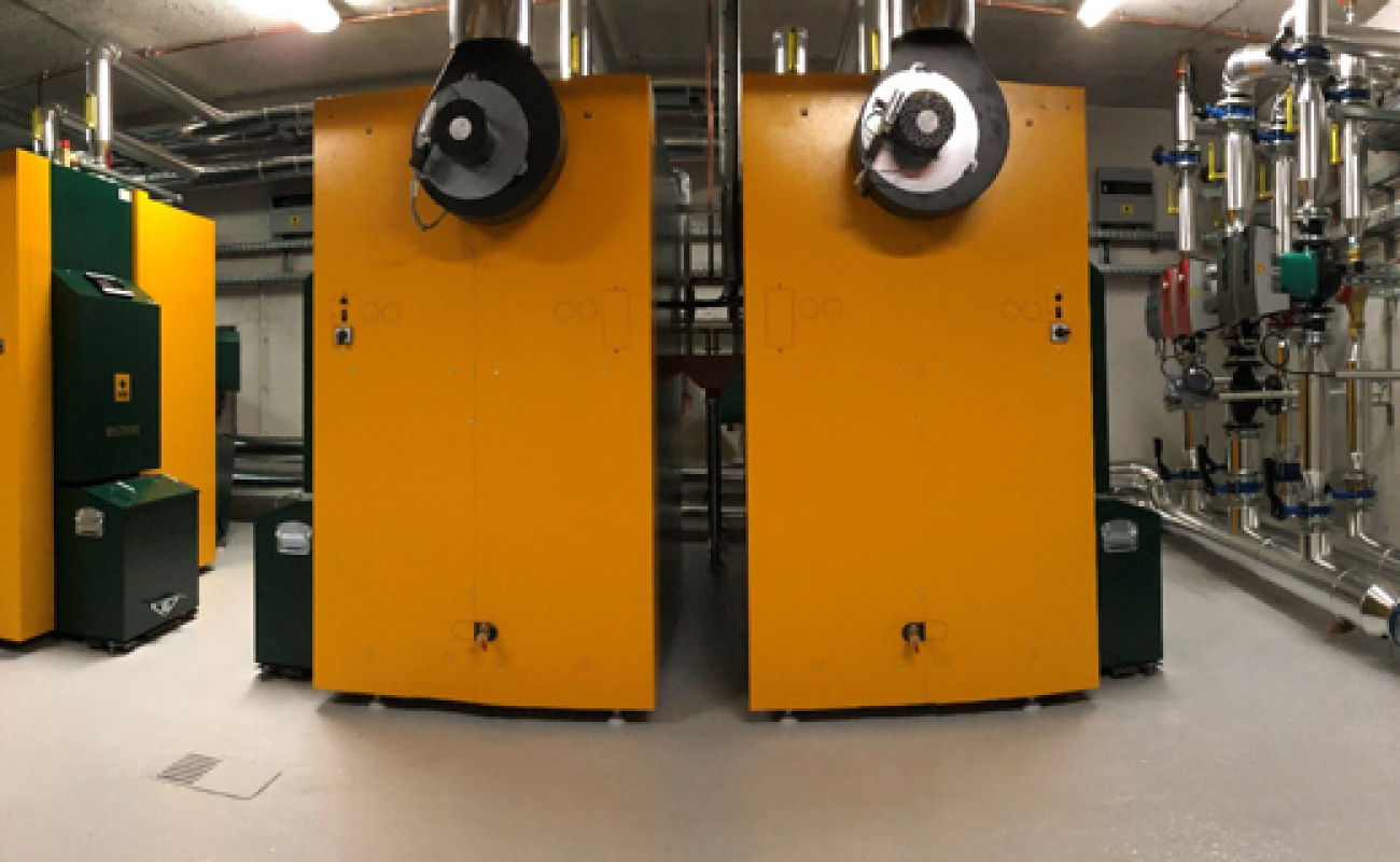 La chaufferie fonctionnant au bois déchiqueté