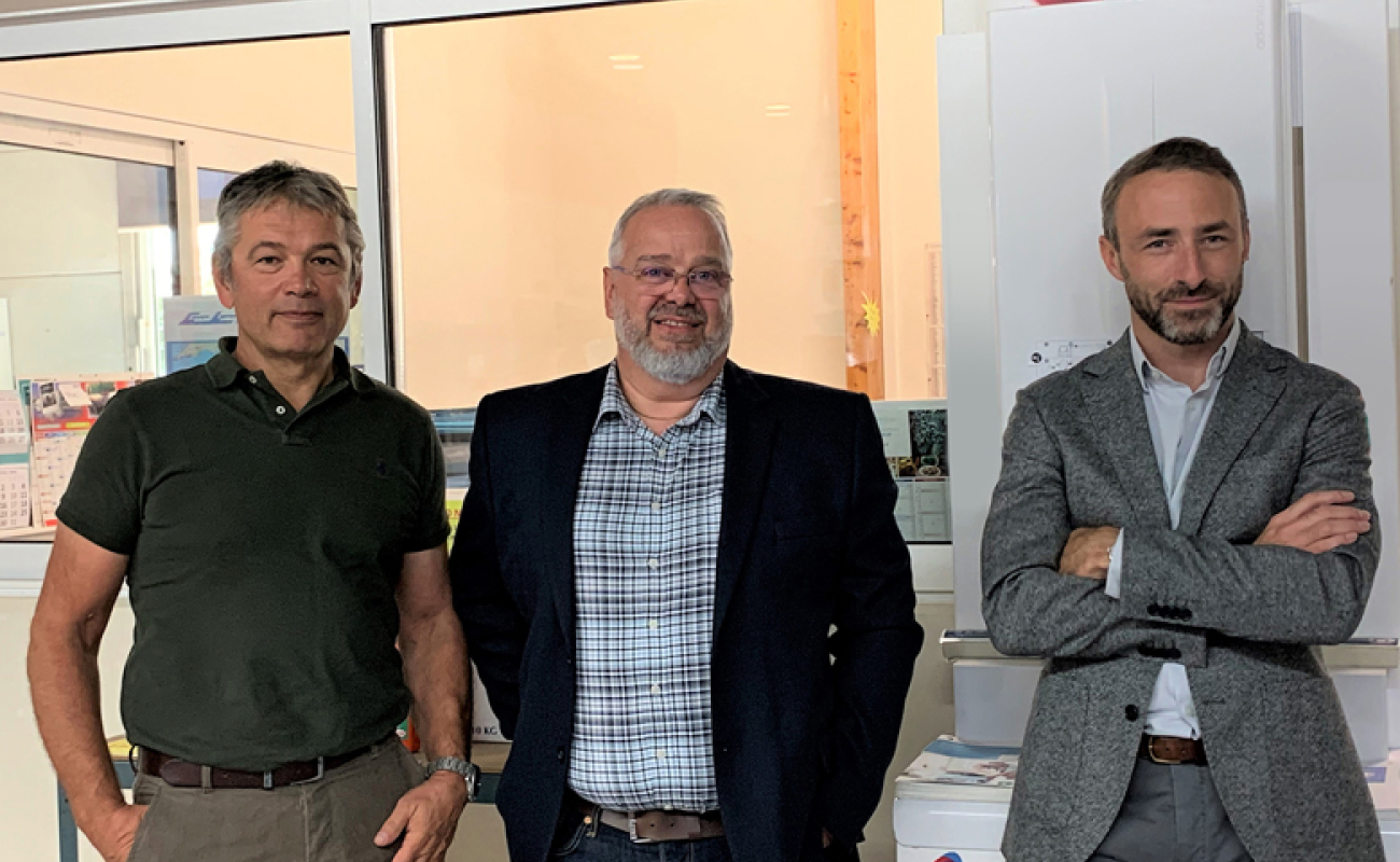Franck Roeckel, dirigeant de Roclim, Yann Gellens, directeur des opérations chez Proservice, Nicolas Péclard, dirigeant de Comptoir Seine-et-Marnais.