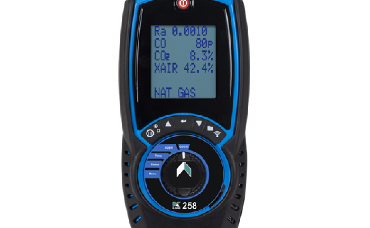 KANE258 : analyseur de combustion avec mesure directe de l’O2, CO et protection de la cellule CO