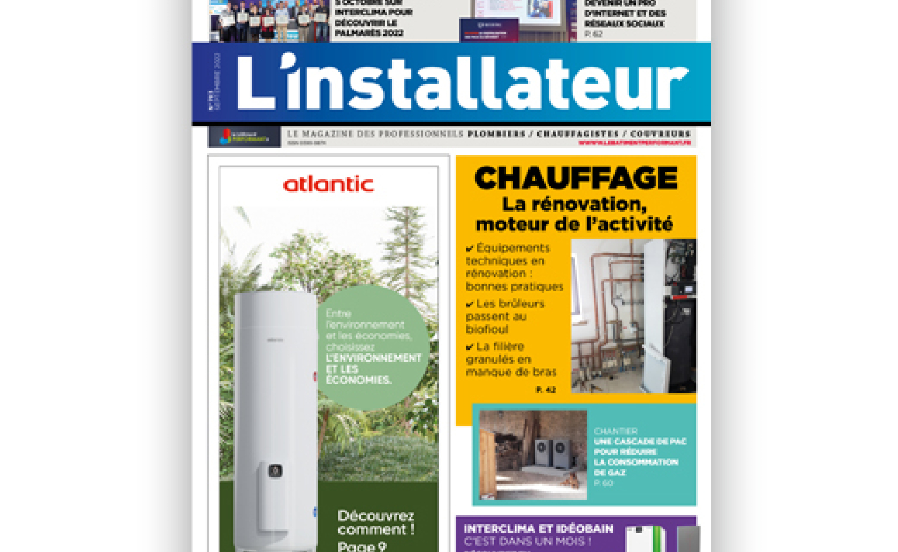 L'Installateur de septembre est paru