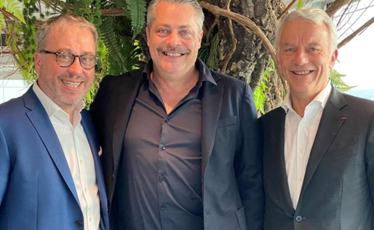 Didier Flavenot, président de Téréva, Ronnie Chaine, président HRC Environnement et Patrick Martin, président de Martin Belaysoud