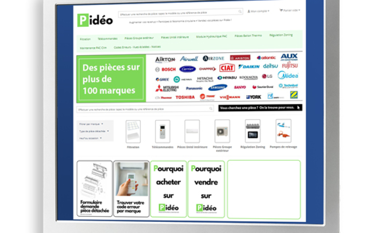 Une plateforme pour revendre ses pièces détachées de clim !