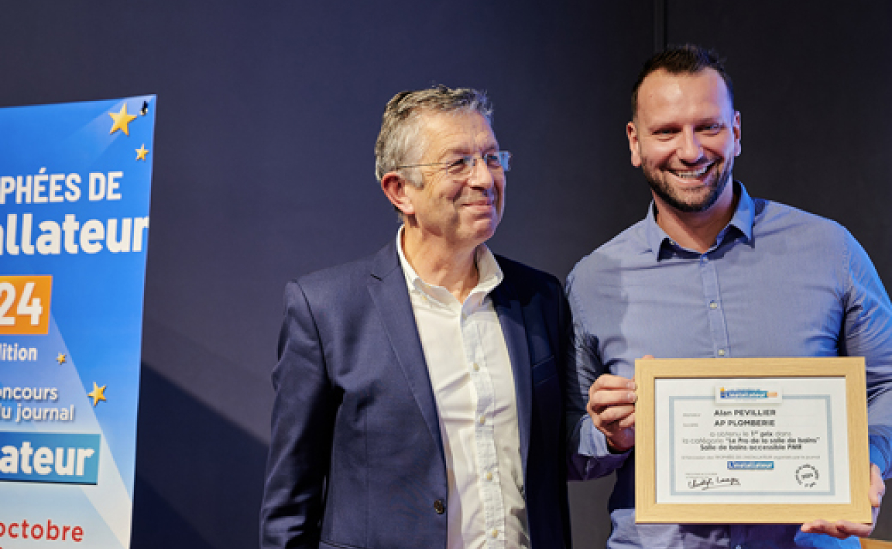 Trophées de L'Installateur 2024 - Prix Le pro de la salle de bains PMR : Alan Pevillier – (AP Plomberie)