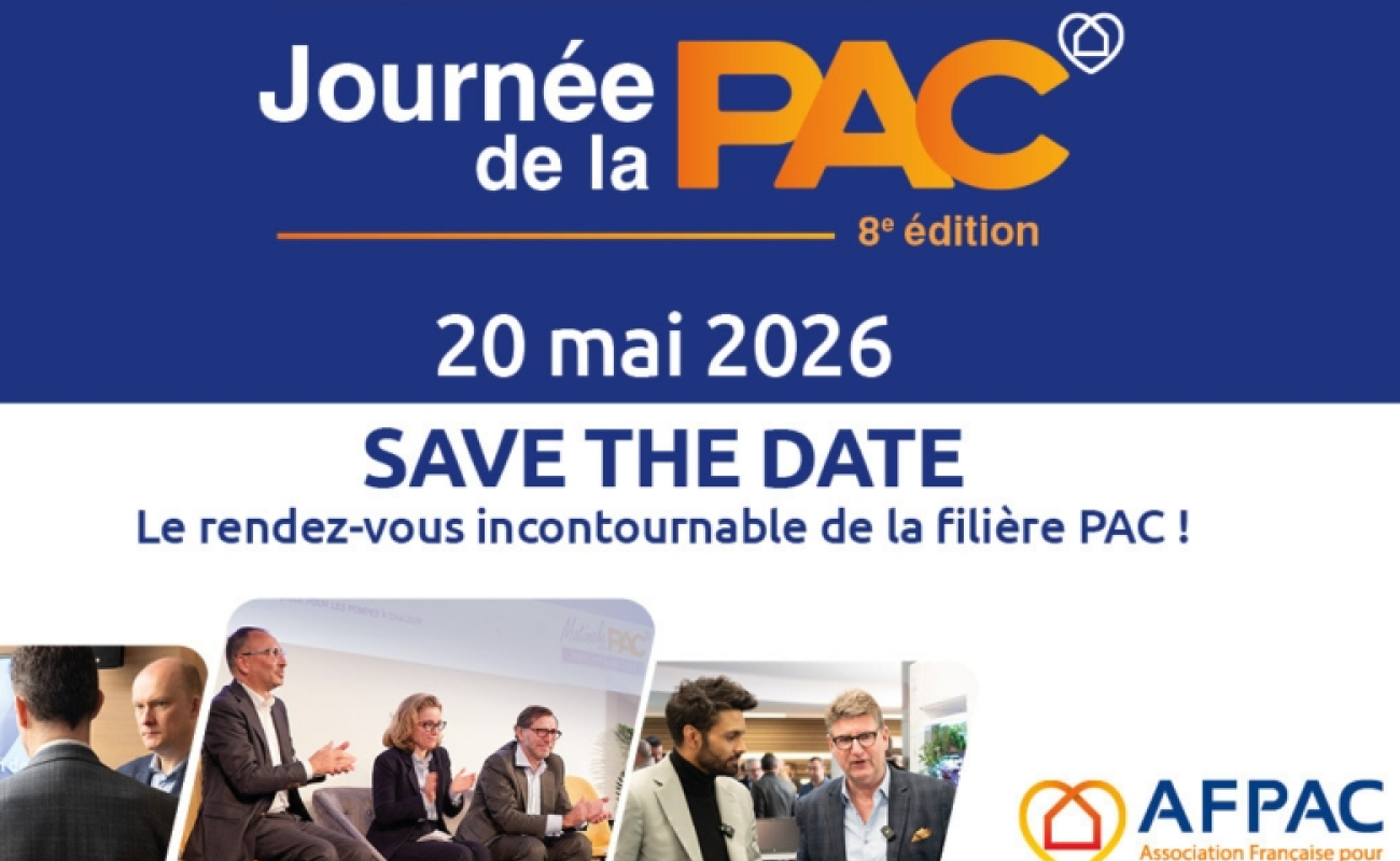 La Journée de la PAC 2026 réunira le 20 mai à Paris les acteurs du génie climatique autour de l’électrification, de la souveraineté industrielle et des enjeux de structuration de la filière pompe à chaleur.