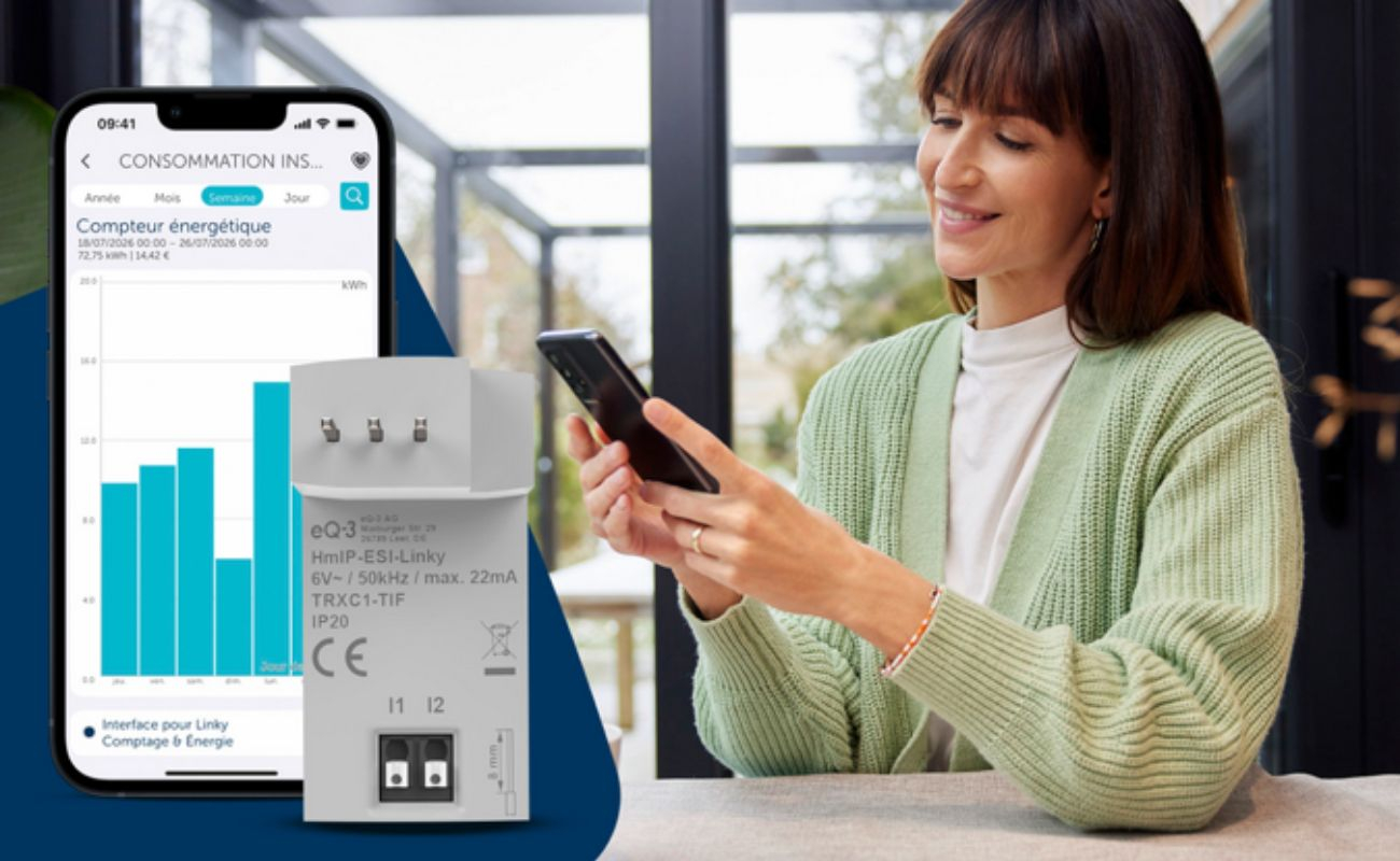L’interface pour Linky Homematic IP automatise la gestion de la consommation et de la maîtrise des coûts d'énergie