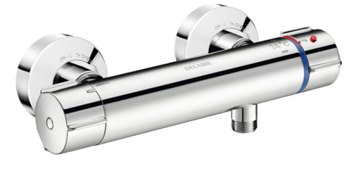 Ce mitigeur de douche thermostatique est dépourvu de clapet antiretour sur les arrivées pour limiter la prolifération bactérienne.