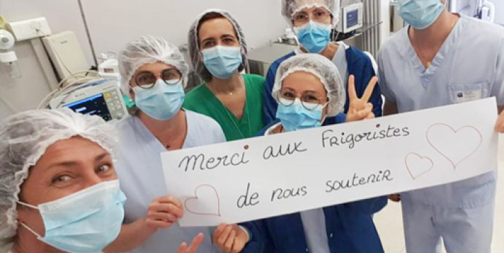 les frigoristes solidaires des soignants