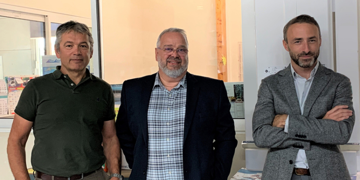 Franck Roeckel, dirigeant de Roclim, Yann Gellens, directeur des opérations chez Proservice, Nicolas Péclard, dirigeant de Comptoir Seine-et-Marnais.