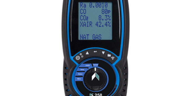 KANE258 : analyseur de combustion avec mesure directe de l’O2, CO et protection de la cellule CO
