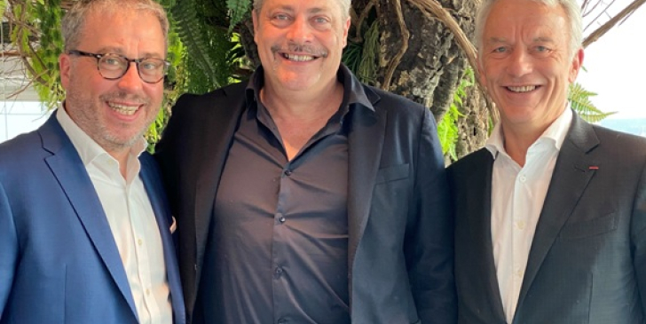 Didier Flavenot, président de Téréva, Ronnie Chaine, président HRC Environnement et Patrick Martin, président de Martin Belaysoud