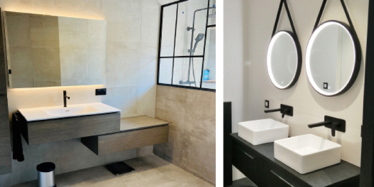 Des salles de bains très tendance