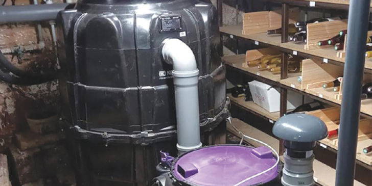 Zoom sur le séparateur à graisse