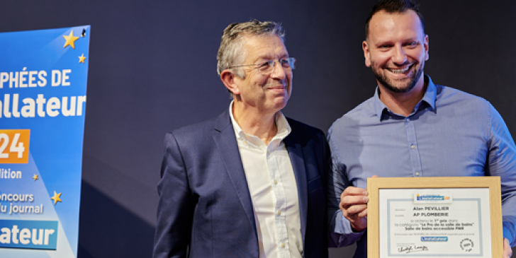 Trophées de L'Installateur 2024 - Prix Le pro de la salle de bains PMR : Alan Pevillier – (AP Plomberie)